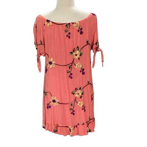 LIV Los Angeles Anthropologie Embroidered Boho Mini Dress Women’s Medium - Picture 2 of 10